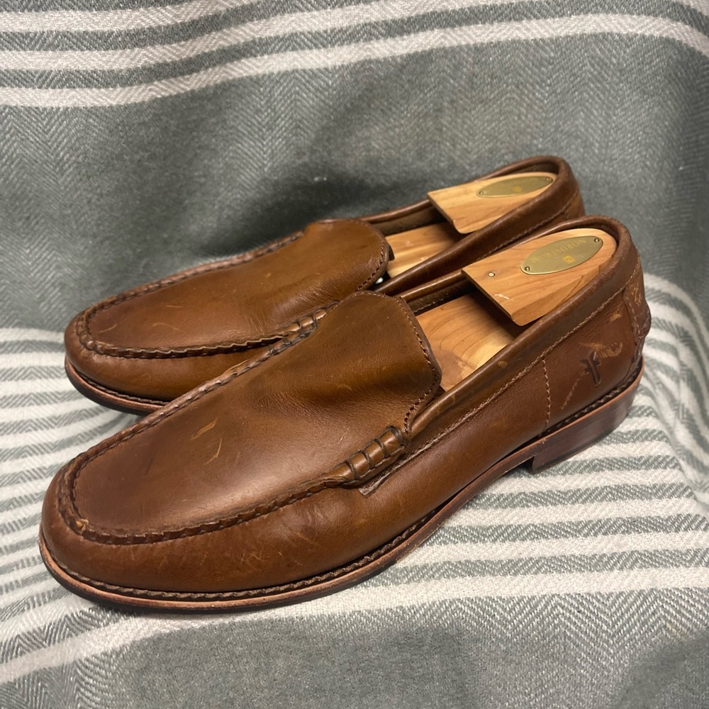 Frye “Whisky” Brown Slip on Dress‎ Shoes Size 8